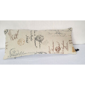 Newport Throw Pillow 14x27 Paris Postale Made in USAC Duck Feathers